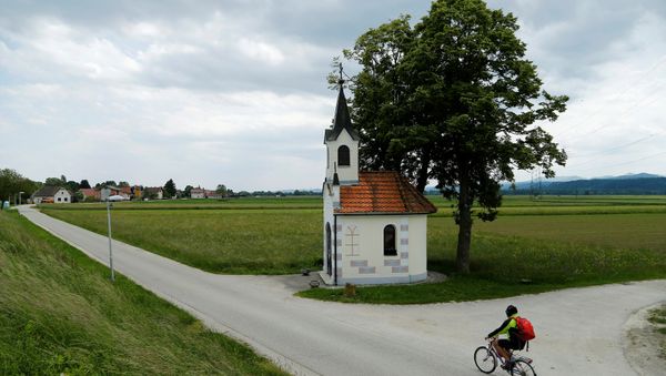 A person cycles along a street in Brezice, Slovenia, May 23, 2016 - Sputnik International