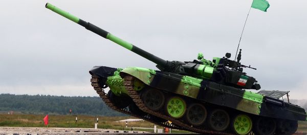 Iran's T-72BZ tank crew during a tank biathlon competition at the Alabino training ground Iran's T-72BZ tank crew during a tank biathlon competition at the Alabino training ground - Sputnik International