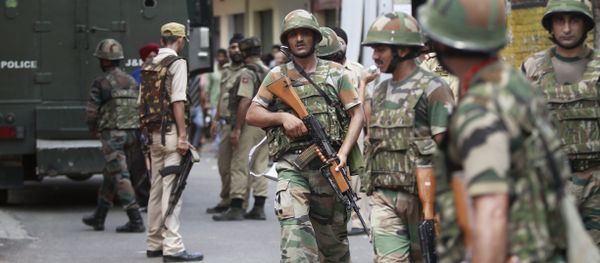 Indian army soldiers search for suspected militants near a school in Jammu, India, Friday, Aug. 12, 2016 Indian army soldiers search for suspected militants near a school in Jammu, India, Friday, Aug. 12, 2016 - Sputnik International