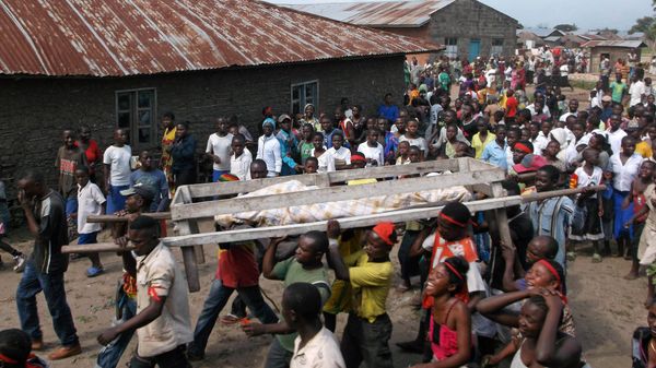 A burial procession for one of the victims of an attack by suspected Ugandan Islamist rebels from the Allied Democratic Forces (ADF) near Beni (File) - Sputnik International