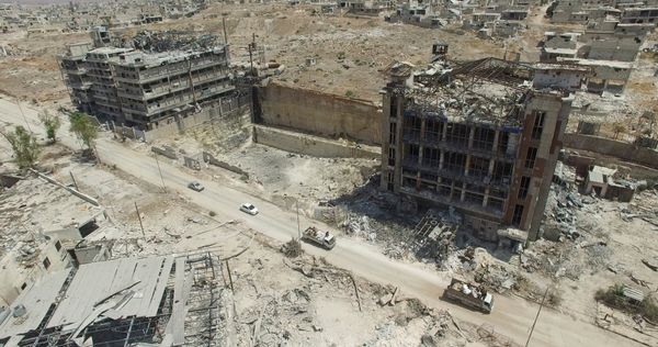 Supply road in north Aleppo. Bani Zeid district - Sputnik International