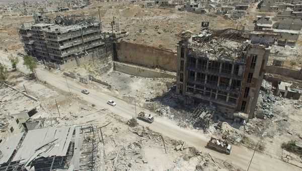 Supply road in north Aleppo. Bani Zeid district Supply road in north Aleppo. Bani Zeid district - Sputnik International