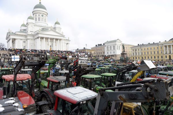 Farmers with their tractors from different parts of the country participate in a demonstration in Helsinki, Finland, Friday, March 11, 2016. Farmers with their tractors from different parts of the country participate in a demonstration in Helsinki, Finland, Friday, March 11, 2016. - Sputnik International