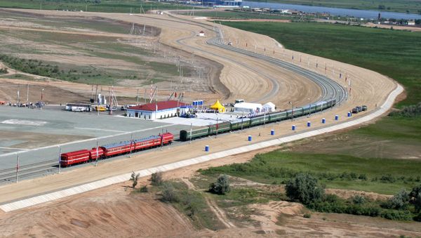North-South transnational transport corridor railroad stretch - Sputnik International