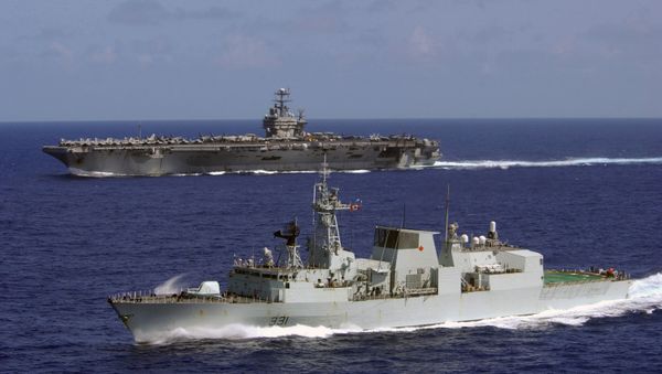 HMCS Vancouver in foreground. (File) HMCS Vancouver in foreground. (File) - Sputnik International