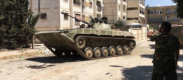 Syrian servicemen during siege of military colleges in the southwest of Aleppo. Syrian servicemen during siege of military colleges in the southwest of Aleppo. - Sputnik International