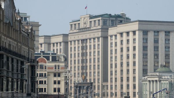 The Russian State Duma on Okhotny Ryad Street. The Russian State Duma on Okhotny Ryad Street. - Sputnik International