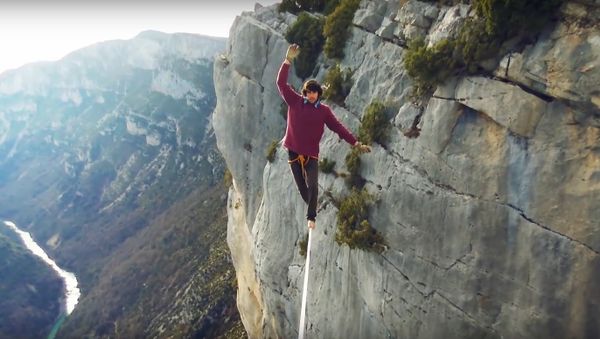 French tightrope walker Tancred Mele - Sputnik International