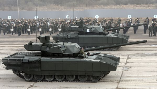 T-14 Armata tank of the Central Military District's Moscow Garrison during a rehearsal for the military parade to mark the 71st anniversary of victory in the Great Patriotic War, at Alabino training field in the Moscow Region - Sputnik International