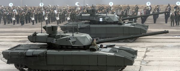 T-14 Armata tank of the Central Military District's Moscow Garrison during a rehearsal for the military parade to mark the 71st anniversary of victory in the Great Patriotic War, at Alabino training field in the Moscow Region T-14 Armata tank of the Central Military District's Moscow Garrison during a rehearsal for the military parade to mark the 71st anniversary of victory in the Great Patriotic War, at Alabino training field in the Moscow Region - Sputnik International