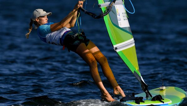 Stefaniya Yelfutina (Russia) during the women’s RS:X sailing event at the XXXI Summer Olympics - Sputnik International