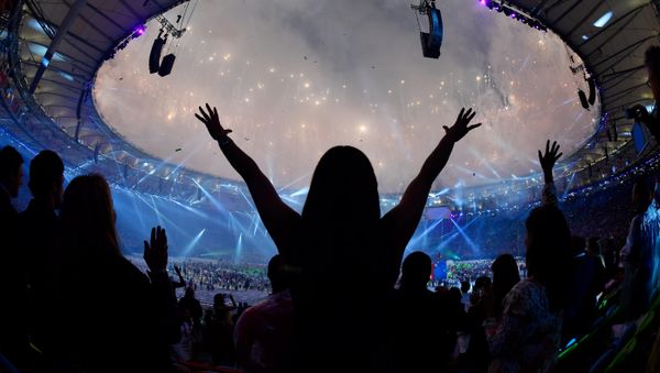 Fireworks explode during the closing ceremony of the Rio 2016 Olympic Games at the Maracana stadium in Rio de Janeiro on August 21, 2016. - Sputnik International