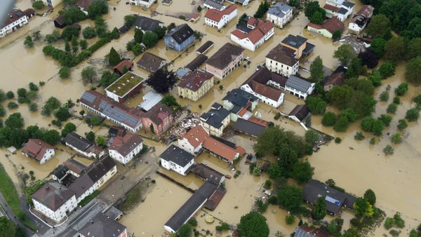 An aerial view shows the flooded streets and damages in Simbach am Inn, southern Germany, Thursday June 2, 2016 An aerial view shows the flooded streets and damages in Simbach am Inn, southern Germany, Thursday June 2, 2016 - Sputnik International