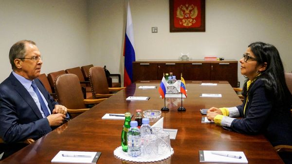 Russian Foreign Minister Sergey Lavrov, right, and Foreign Minister of Venezuela Delcy Rodriguez at a meeting in Moscow Russian Foreign Minister Sergey Lavrov, right, and Foreign Minister of Venezuela Delcy Rodriguez at a meeting in Moscow - Sputnik International