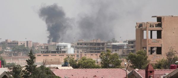 Smoke rises from the northeastern city of Hasaka, Syria, August 21, 2016 Smoke rises from the northeastern city of Hasaka, Syria, August 21, 2016 - Sputnik International