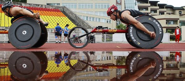 Russian national paralympic team trains in cross-country skiing at Yug Sport training base Russian national paralympic team trains in cross-country skiing at Yug Sport training base - Sputnik International