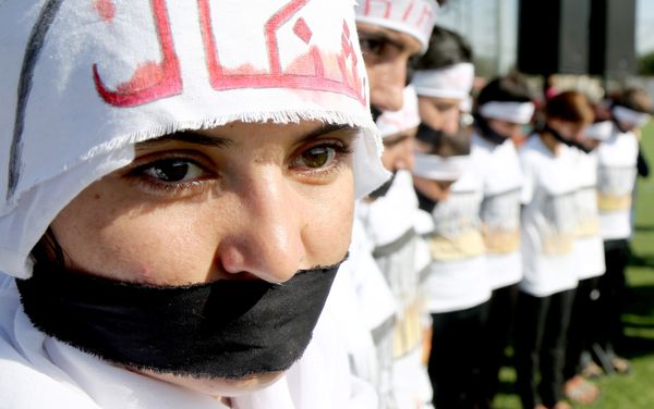 Yazidi women attend a demonstration at a refugee camp in Kurdish-dominated city of Diyarbakir, Turkey, to mark the second anniversary of what a U.N.-appointed commission of independent war crimes investigators termed a genocide against the Yazidi population by the Islamic State, August 3, 2016 Yazidi women attend a demonstration at a refugee camp in Kurdish-dominated city of Diyarbakir, Turkey, to mark the second anniversary of what a U.N.-appointed commission of independent war crimes investigators termed a genocide against the Yazidi population by the Islamic State, August 3, 2016 - Sputnik International