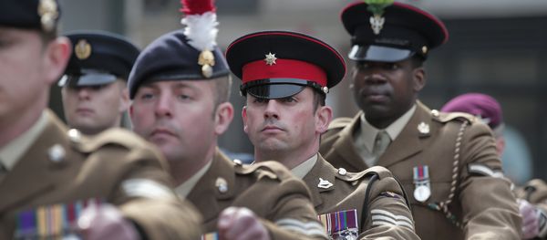 Members of Britain's armed forces parade to their positions outside St Paul’s Cathedral, in central London, for the Service of Commemoration – Afghanistan, Friday, March 13, 2015 Members of Britain's armed forces parade to their positions outside St Paul’s Cathedral, in central London, for the Service of Commemoration – Afghanistan, Friday, March 13, 2015 - Sputnik International