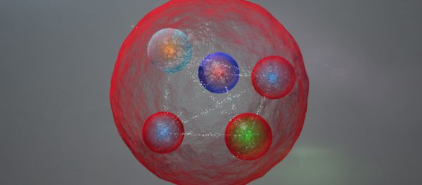 Illustration of the possible layout of the quarks in a pentaquark particle such as those discovered at LHCb Illustration of the possible layout of the quarks in a pentaquark particle such as those discovered at LHCb - Sputnik International