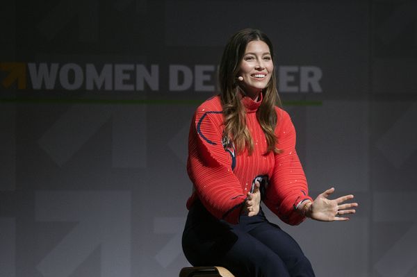 US actress Jessica Biel addresses the closing ceremony at Women Deliver, a major women's health and rights conference in Copenhagen, on May 19, 2016 - Sputnik International