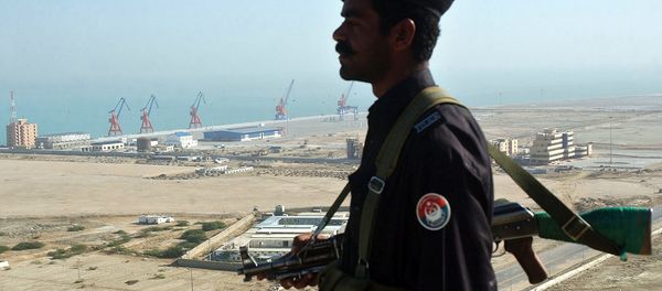 A Pakistan security personnel stands guard near the the Beijing-funded megaport of Gwadar, in southwestern Pakistan A Pakistan security personnel stands guard near the the Beijing-funded megaport of Gwadar, in southwestern Pakistan - Sputnik International