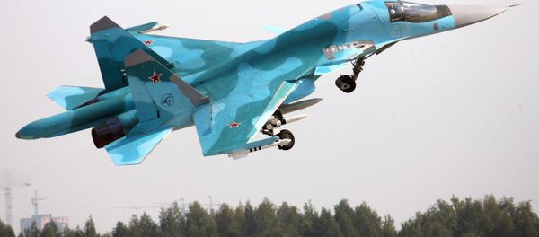 A Su-34 Fullback fighter-bomber at the MAKS-2007 International Aviation and Space Show in Zhukovsky. (File) A Su-34 Fullback fighter-bomber at the MAKS-2007 International Aviation and Space Show in Zhukovsky. (File) - Sputnik International