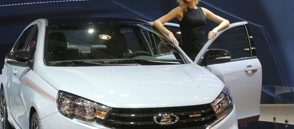 Lada Vesta Sport Concept at the 2016 Moscow International Automobile Salon at Crocus Expo in Moscow Lada Vesta Sport Concept at the 2016 Moscow International Automobile Salon at Crocus Expo in Moscow - Sputnik International
