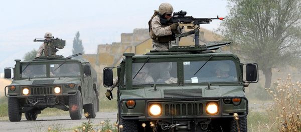 US marines take part in a multinational NATO military exercise Agile Spirit 2015 at the Vaziani military base outside Tbilisi  (File) - Sputnik International