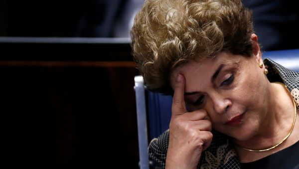Brazil's suspended President Dilma Rousseff attends the final session of debate and voting on Rousseff's impeachment trial in Brasilia, Brazil, August 29, 2016 Brazil's suspended President Dilma Rousseff attends the final session of debate and voting on Rousseff's impeachment trial in Brasilia, Brazil, August 29, 2016 - Sputnik International