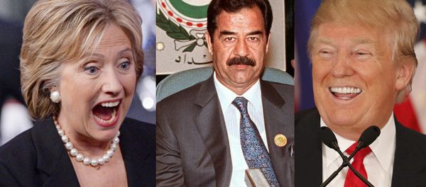 Hillary Clinton, Saddam Hussein, Donald Trump Hillary Clinton, Saddam Hussein, Donald Trump - Sputnik International