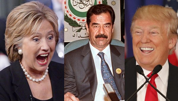 Hillary Clinton, Saddam Hussein, Donald Trump - Sputnik International