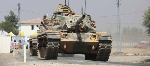 Turkish tanks and armored vehicles in Jarabulus - Sputnik International