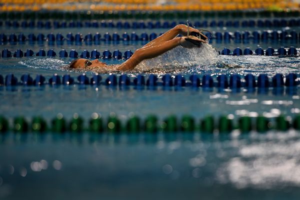 Paralympic swimmer Alexander Makarov, Russia's Paralympic national team, swims during a training session in the town of Ruza, 100 km west of Moscow Paralympic swimmer Alexander Makarov, Russia's Paralympic national team, swims during a training session in the town of Ruza, 100 km west of Moscow - Sputnik International