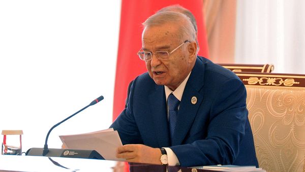President of Uzbekistan Islam Karimov during a meeting of the SCO Heads of State Council, dedicated to the 15th anniversary of the Shanghai Cooperation Organization, in Tashkent. (File) - Sputnik International