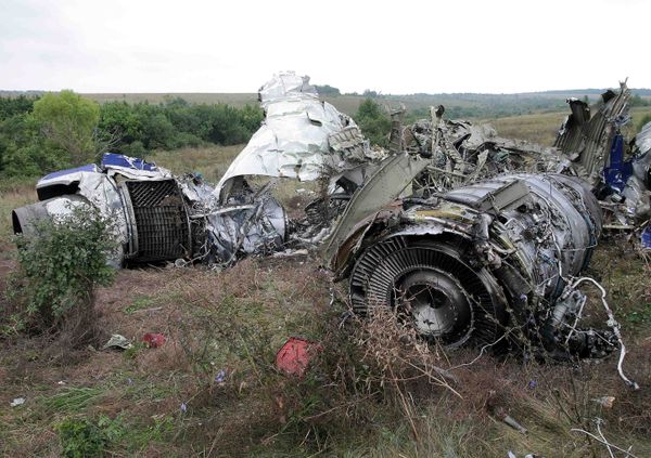 At the site of a Tu-154 crash in the village of Kamensk-Shakhtinsky, 138 kilometers away from Rostov-on-Don. The aircraft crashed on August 24, 2004. (File) - Sputnik International