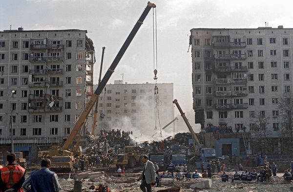 Debris removed on the site of the terrorist act in Guryanov Street, Moscow, that killed 100 people and injured 690. (File) - Sputnik International