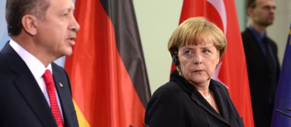 Recep Tayyip Erdogan and  Angela Merkel - Sputnik International