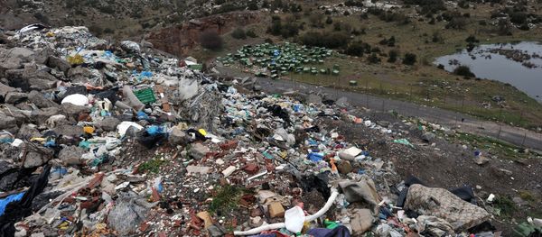 A picture taken on February 15, 2013 shows waste in an illegal landfill near the Greek city of Tripoli A picture taken on February 15, 2013 shows waste in an illegal landfill near the Greek city of Tripoli - Sputnik International
