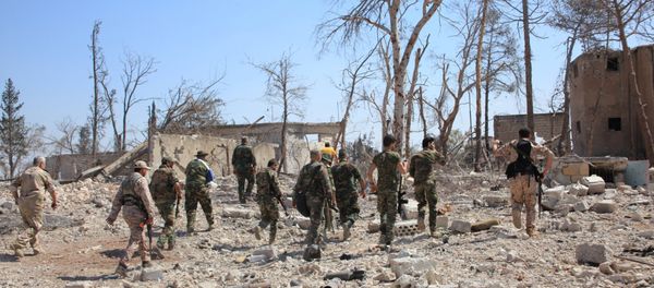 Forces loyal to Syria's President Bashar al-Assad walk at a military complex, after they recaptured areas in southwestern Aleppo that rebels had seized last month, Syria, in this handout picture provided by SANA on September 5, 2016. Forces loyal to Syria's President Bashar al-Assad walk at a military complex, after they recaptured areas in southwestern Aleppo that rebels had seized last month, Syria, in this handout picture provided by SANA on September 5, 2016. - Sputnik International