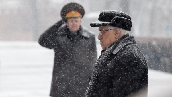 Palestinian President Mahmoud Abbas attends a wreath laying ceremony at the Tomb of Unknown Soldier in Moscow, Russia, Thursday, March 14, 2013. Palestinian President Mahmoud Abbas attends a wreath laying ceremony at the Tomb of Unknown Soldier in Moscow, Russia, Thursday, March 14, 2013. - Sputnik International