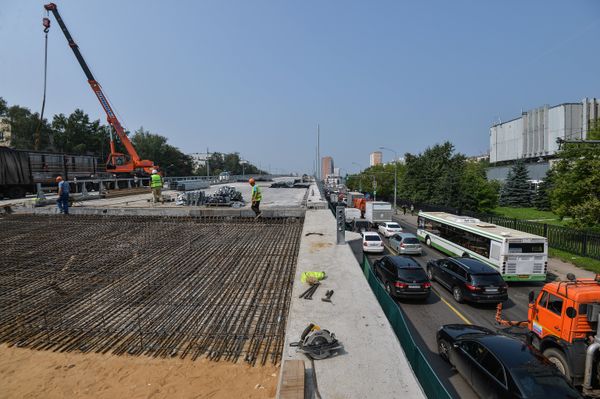 Building an overpass at the intersection of Shchelkovskoye Shosse and 9th Parkovaya Street in Moscow Building an overpass at the intersection of Shchelkovskoye Shosse and 9th Parkovaya Street in Moscow - Sputnik International