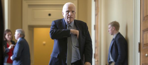 Senate Armed Services Committee Chairman John McCain, R-Ariz., leaves a closed-door GOP policy luncheon at the Capitol in Washington - Sputnik International