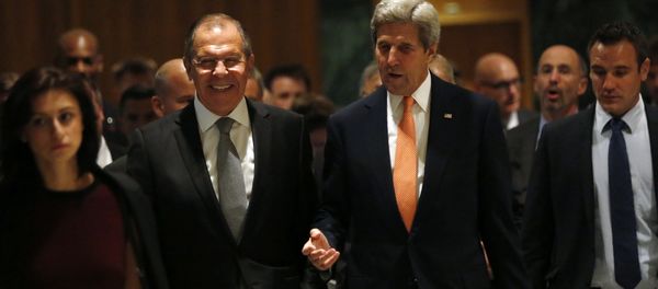 U.S. Secretary of State John Kerry, left, and Russian Foreign Minister Sergey Lavrov, walk in to their meeting room in Geneva, Switzerland, Friday, Sept. 9, 2016 U.S. Secretary of State John Kerry, left, and Russian Foreign Minister Sergey Lavrov, walk in to their meeting room in Geneva, Switzerland, Friday, Sept. 9, 2016 - Sputnik International