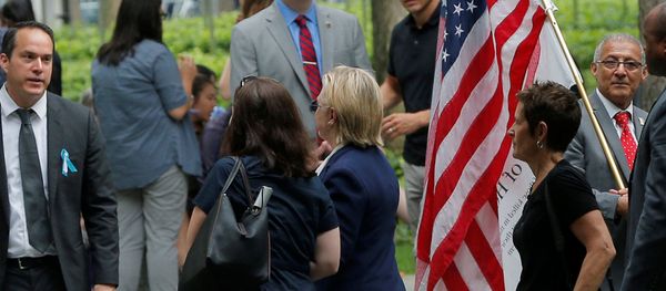 US Democratic presidential candidate Hillary Clinton leaves ceremonies marking the 15th anniversary of the September 11 attacks at the National 9/11 Memorial in New York, New York, United States September 11, 2016. - Sputnik International