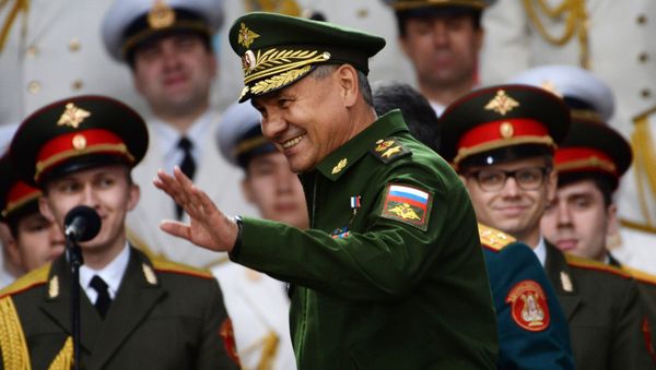 Russian Defense Minister Sergei Shoigu at the closing ceremony of the Army-2016 International Military and Technical Forum at the congress and exhibition center of the Patriot military and patriotic recreation park of the Russian Armed Forces in the Moscow Region - Sputnik International