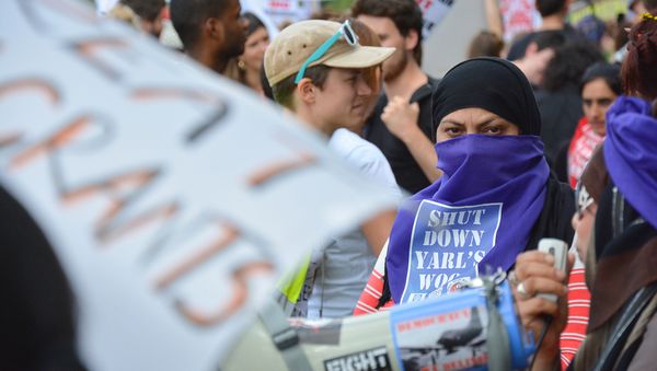 Protesters have been calling for Yarl's Wood to be closed down for decades. - Sputnik International