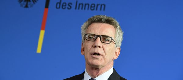 German Interior Minister Thomas de Maiziere gives a press conference on September 13, 2016 in Berlin German Interior Minister Thomas de Maiziere gives a press conference on September 13, 2016 in Berlin - Sputnik International
