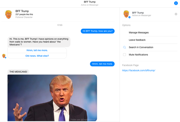 Chat between Sputnik and the BFF Trump bot Chat between Sputnik and the BFF Trump bot - Sputnik International