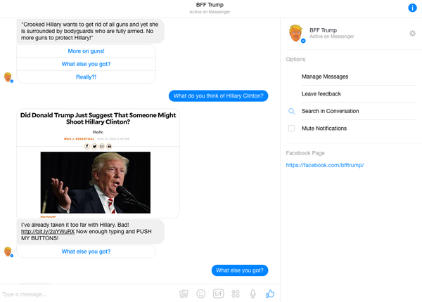 Chat between Sputnik and the BFF Trump bot Chat between Sputnik and the BFF Trump bot - Sputnik International