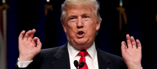 Republican presidential nominee Donald Trump speaks at the National Guard Association of the United States 138th General Conference and Exhibition in Baltimore, Maryland, U.S., September 12, 2016. Republican presidential nominee Donald Trump speaks at the National Guard Association of the United States 138th General Conference and Exhibition in Baltimore, Maryland, U.S., September 12, 2016. - Sputnik International